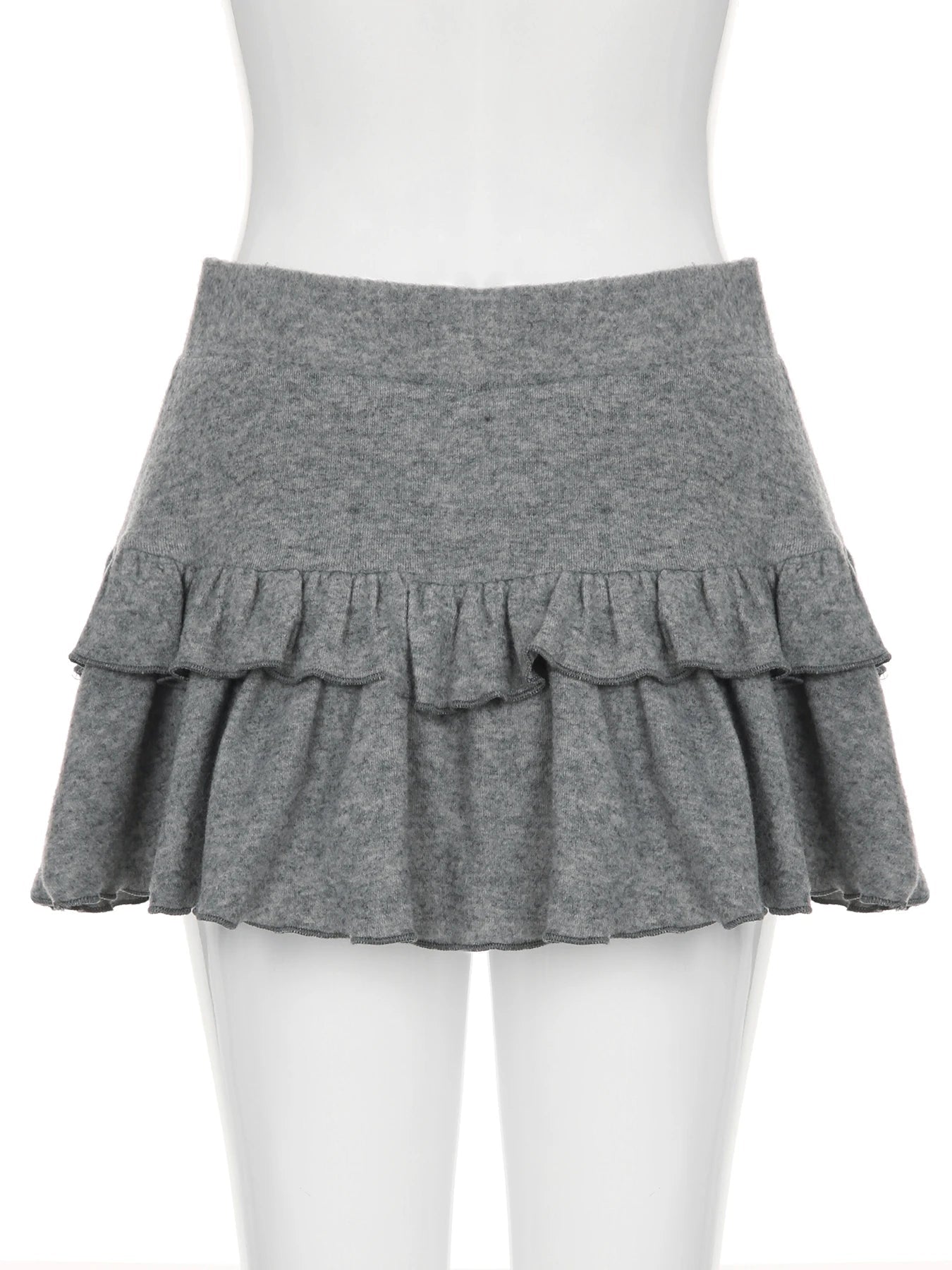 Aiertu  Casual Solid Ruffles A-Line Skirts Preppy Style Basic Slim Low-Waisted Mini Skirts Women 2025 Summer Fashion Streetwear Aiertu