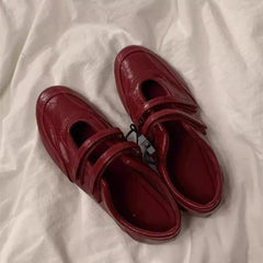 Aiertu  -  Women's Shoes Flats Moccasins Red Casual Leather Barefoot Woman Loafers Trend Elegant Comfortable Rome Summer Sale Walking Aiertu