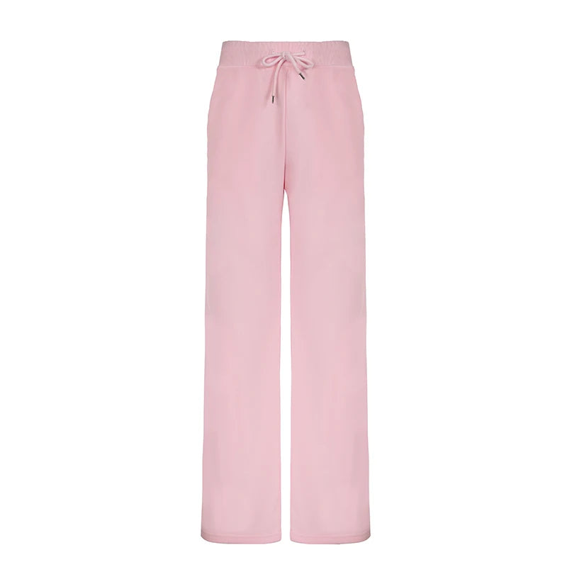 Aiertu  -  All-match Casual Pants Women Streetwear Drawstring Knitted Pants Autumn Basic Trousers Concise Slacks Sporty Sweatpants Aiertu