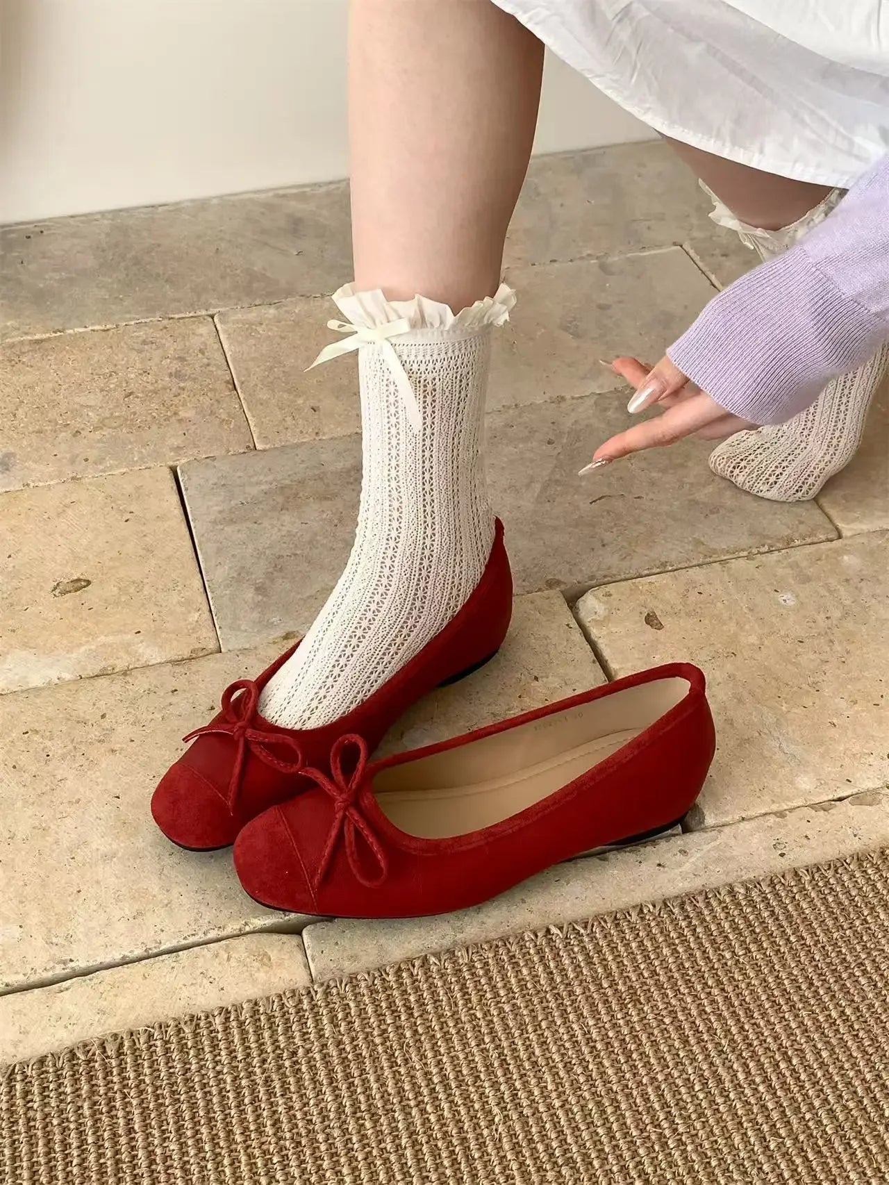 Aiertu  -  Bow Women Ballet Flats Shoes Casual Shallow Loafers Shoes Elegant Women's Sandals 2025 Summer Comfort Sneakers New Woman Shoes Aiertu