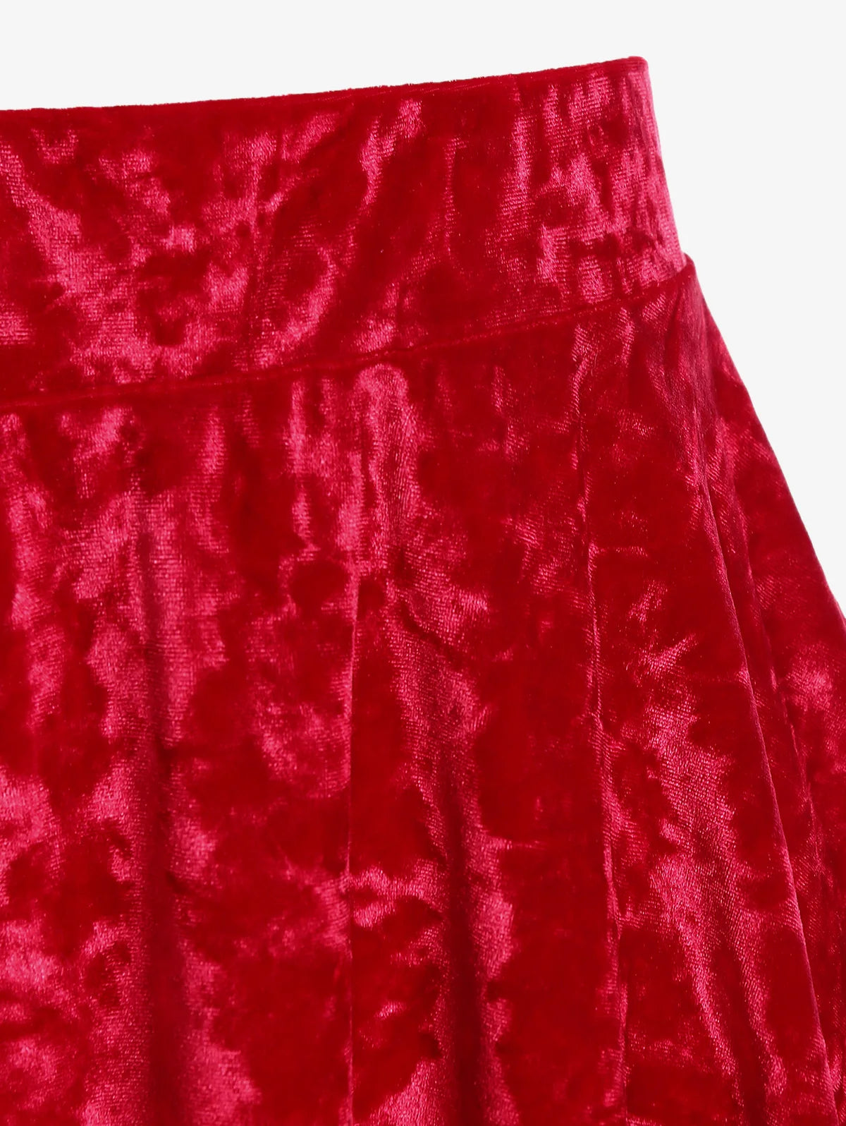 Aiertu  -  Plus Size Velvet Mini A Line Skirt Ladies Christmas Skirts Red Fashion Bottoms Xmas Skirt Aiertu