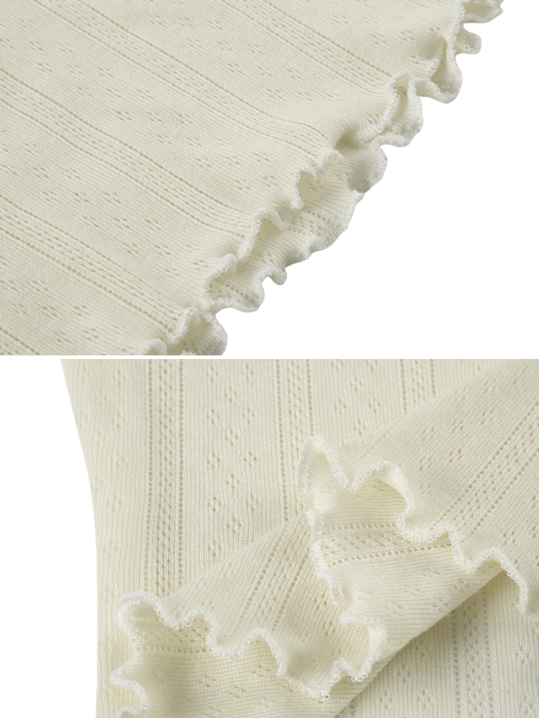 Aiertu  -Ethel Ruffle Trim Knit Crop Top aiertu
