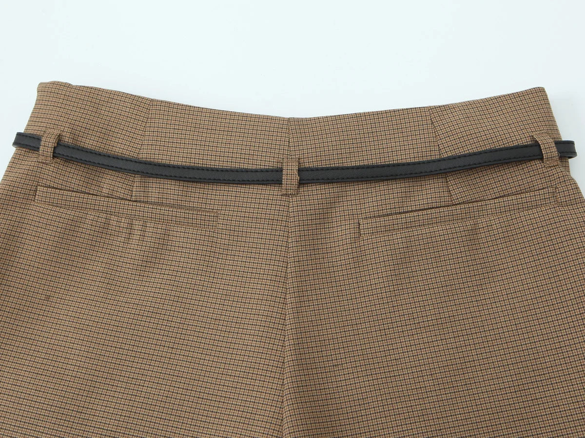 Aiertu  -  European and American style autumn new all-match high waist side zipper pleated short skirt women's fashion all-match college st Aiertu