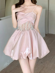 Aiertu  -  Fashion New Women Spring Summer Satin Mini Dress Spaghetti Strap Elegant Sexy Party Birthday Sweet Clothes Female Vestidos Aiertu