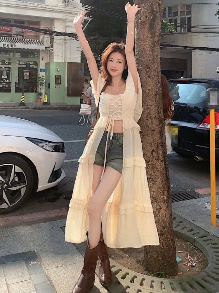 Aiertu  -  Summer Slash Neck Off Shoulder Sexy Women Dresses Y2k Aesthetic Basic Split Slim Dress Fairy Harajuku Bandage Fashion Vestidos Aiertu