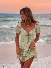 Aiertu  Lace tie front dress shopify