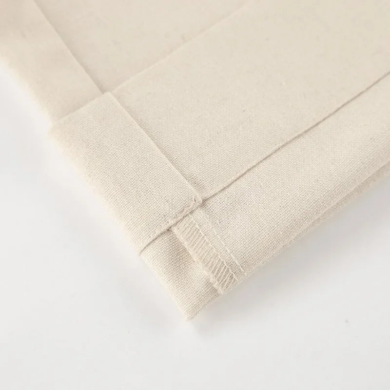Aiertu  -  Cotton Linen Wide Leg Pants Women Fashion Elastic High Waist Pockets Casual Loose Trousers Streetwear Summer Vacation Bottoms Aiertu
