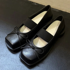 Aiertu  -  Designer Spring Women Mary Jane Shoes Fashion Square Toe Ladies Comfort Soft Sole Flats Women's Comfort Ballerinas Shoes Aiertu