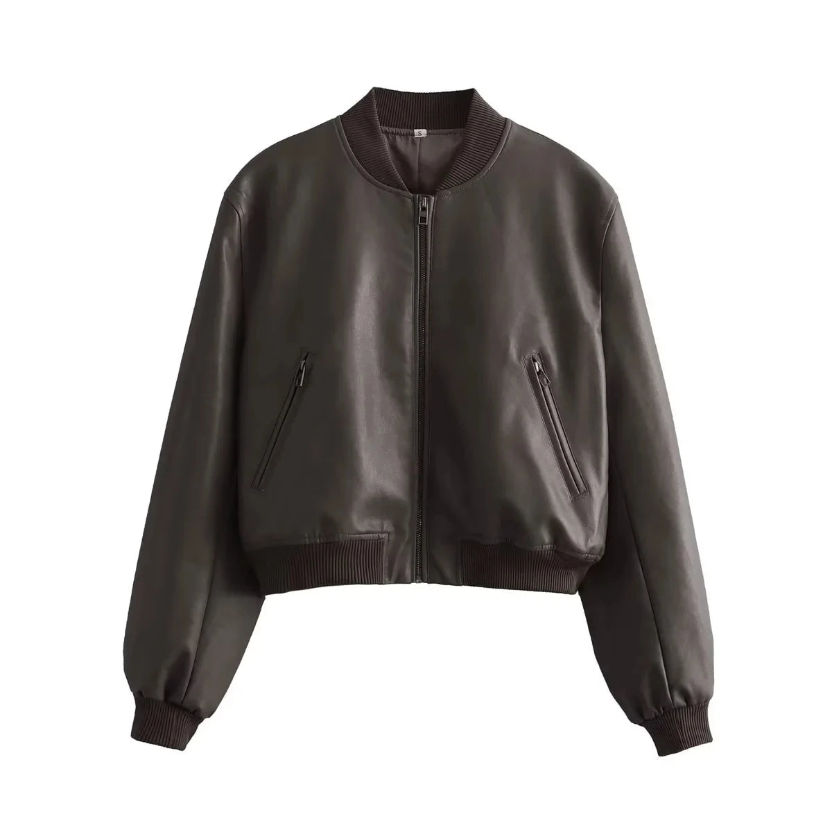 Aiertu  -   Autumn Faux Leather Jacket Women Vintage Short PU Jacket Coat Female Bomber Jacket Winter Clothes Women Aiertu