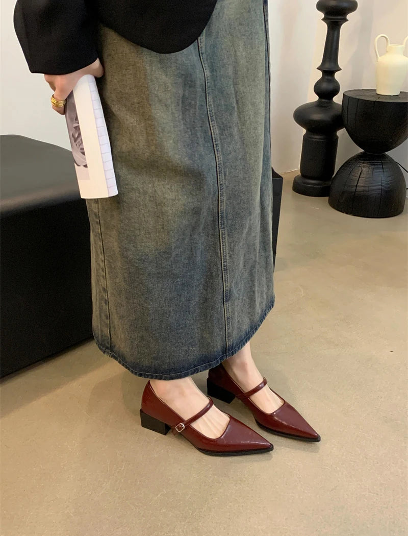 Aiertu  Keely Retro Pointed Toe Pumps Aiertu