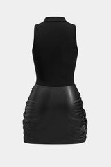 Aiertu  Tie Front Sleeveless Mini Dress Aiertu