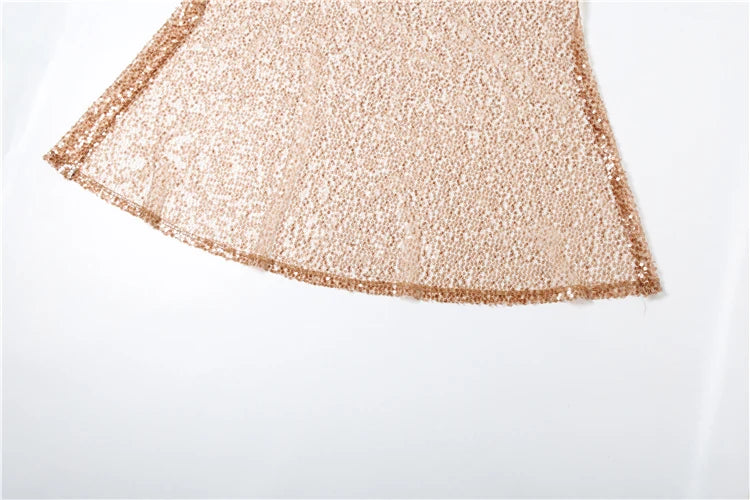 Aiertu  -  Vacation Shiny Sequins Extra-Long Camisole Women 2025 Y2K Summer Trend Backless See Through Hem Wild Fashion Outfits Aiertu