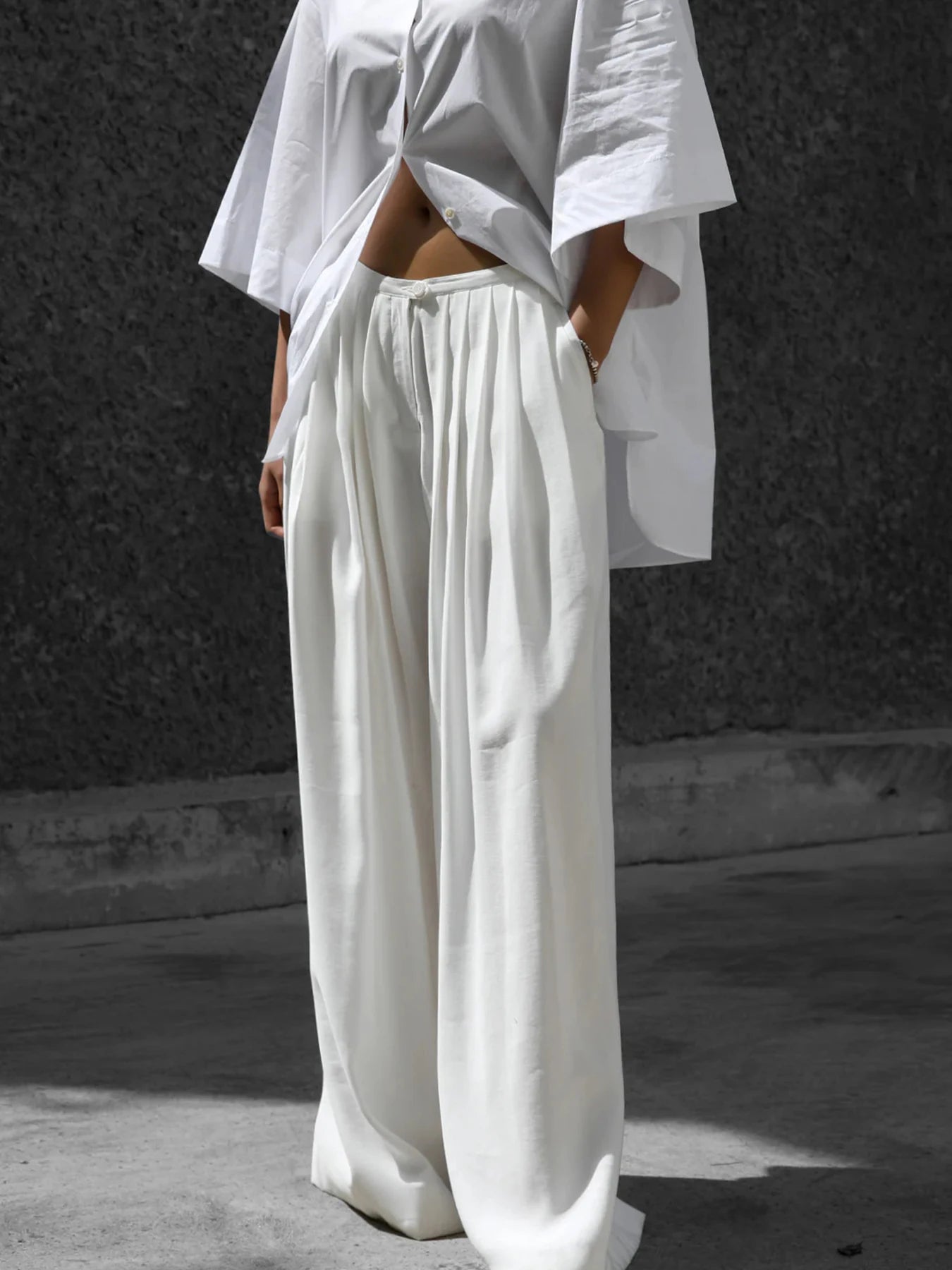 Aiertu  -  Sexy See Through Holiday Pants Summer Streetwear y2k Low Rise Loose Pleated Trousers Korean Fashion Ladies Casual Capris Aiertu
