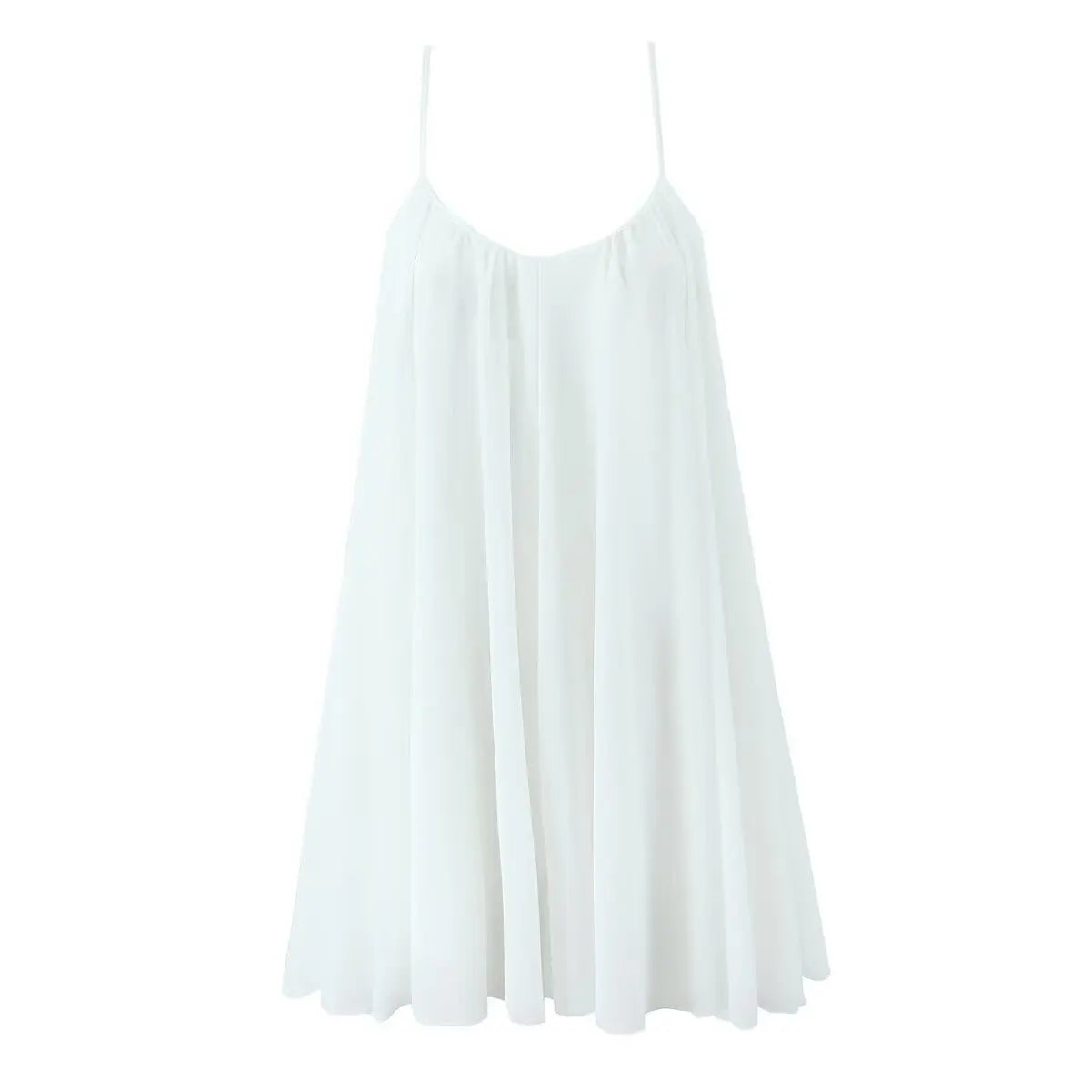Aiertu  -  Sexy Backless White Sling Short Dress Women V Neck Sleeveless A-line Loose Summer Dresses Holiday Beach Robe Fairy Vestidos Aiertu