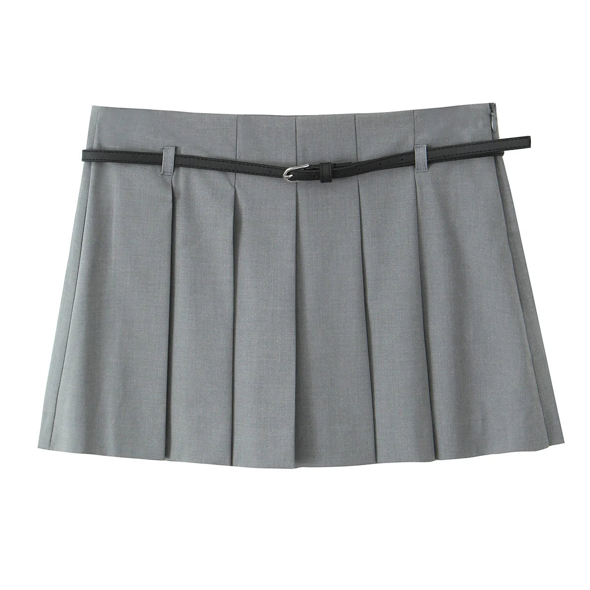 Aiertu  -  European and American style autumn new all-match high waist side zipper pleated short skirt women's fashion all-match college st Aiertu