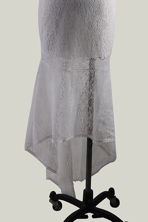 Aiertu  -  Elegant Solid Hollowed Out Backless Strapless Short Sleeve Two Pieces(3 Colors) Aiertu