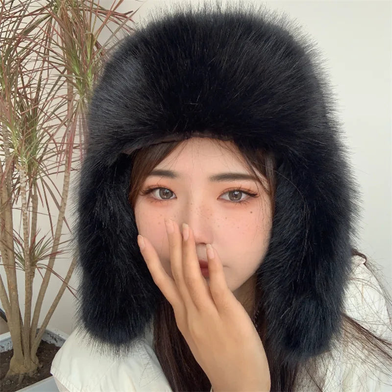 Aiertu  -  New Hairy Fisherman's Hat for Autumn and Winter Warm Ear Protection and Winter Water Bucket Hat Basin Hat Aiertu