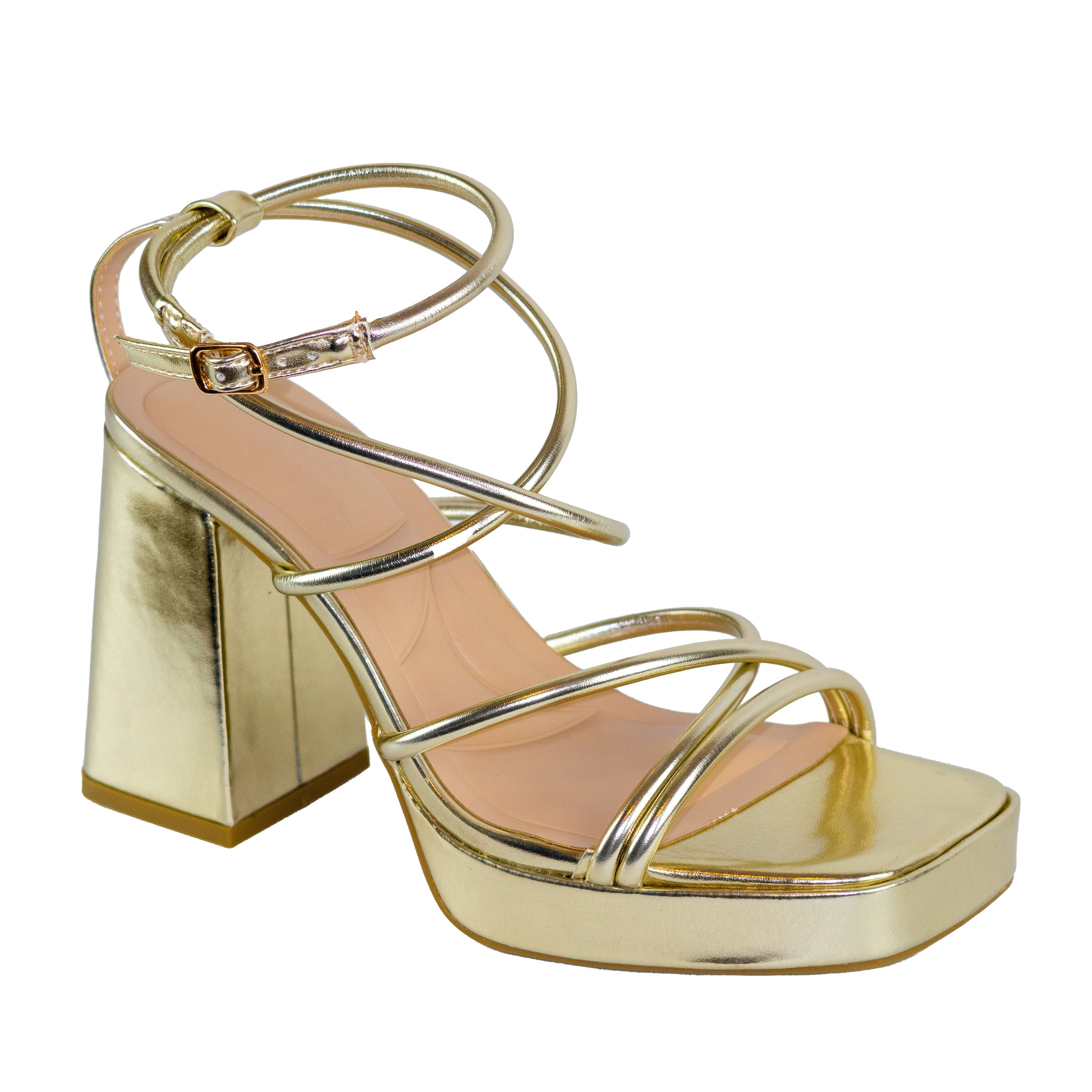Aiertu  Taurus - Square Toe Ankle Strap Block Heels, Cushioned Comfortable Insole, Stylish Party Heels, Elegant Night Out Footwear for Women Aiertu