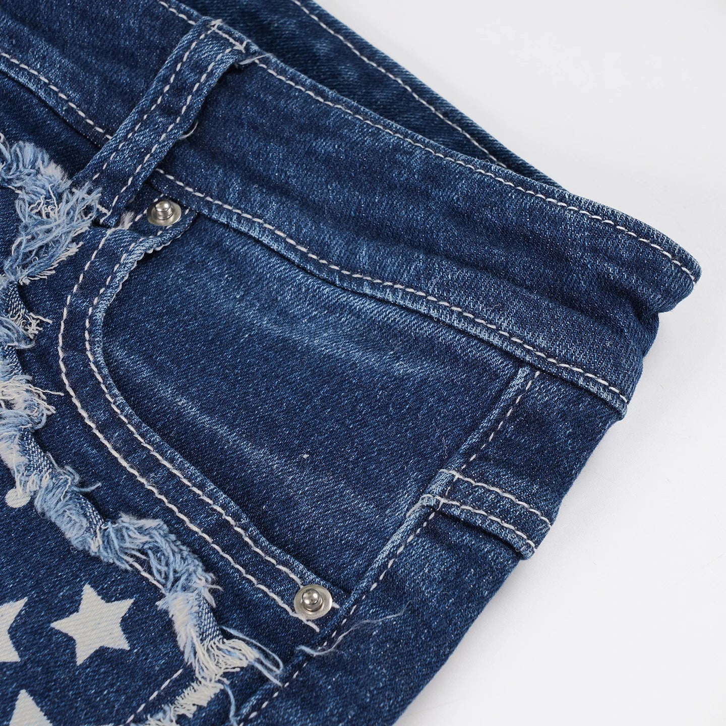 Aiertu  -  Asymmetrical Print Retro Denim Shorts Distressed y2k Low Rise Skinny Hot Sexy Denim Shorts Summer Streetwear Chic Shorts Aiertu