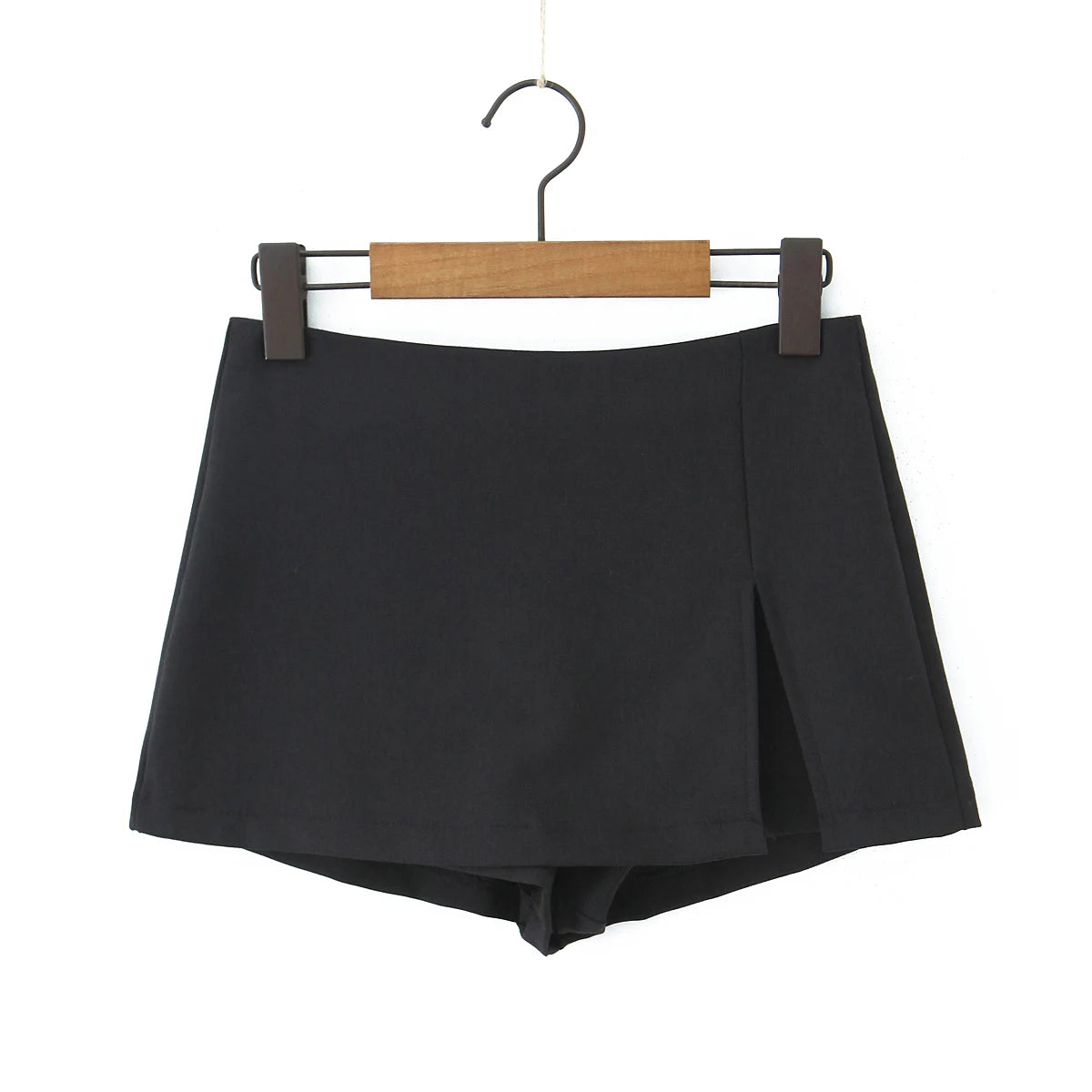 Aiertu  -  Women Slit Hem Low Waist Mini Skirt American Vintage All-match Package Hips Short Skirts Back Zipper With Shorts Underwear Aiertu