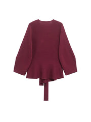 Aiertu  -  Elegant Lace Up Coats Women Elegant Solid V-neck Full Sleeve Oversize Female Cardigan Sweater Summer Fashion Lady Streetwears Aiertu