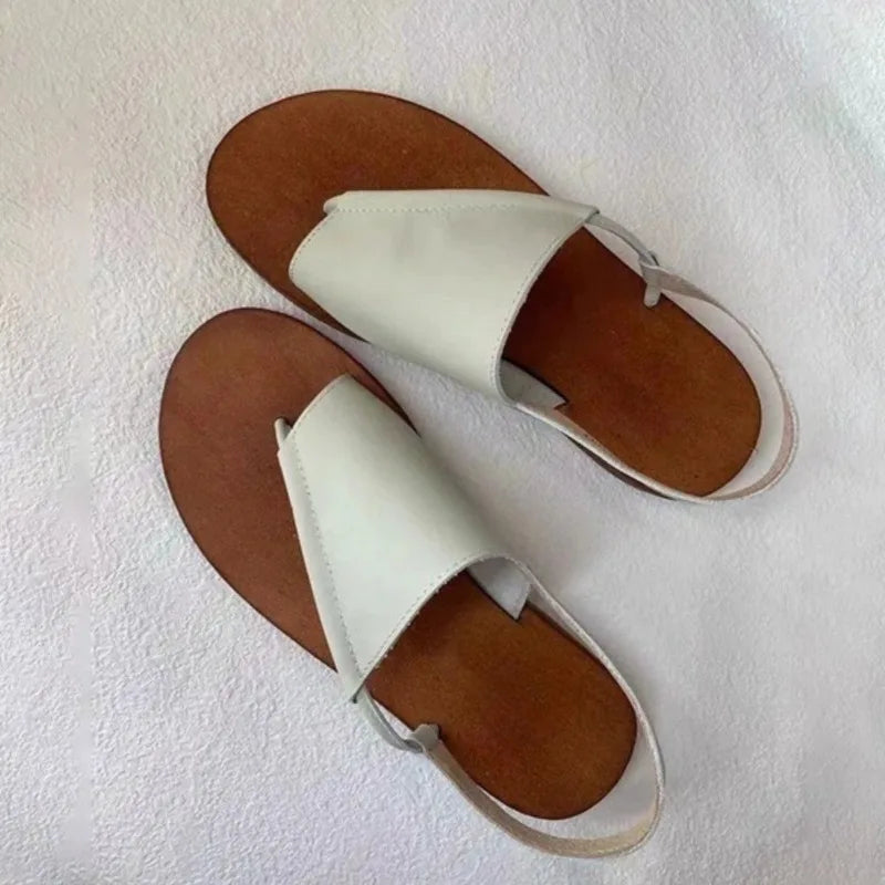 Aiertu  -  Rome Flip Flops Flats Sandals Women Summer Pu Leather Vintage Gladiator Shoes Ladies Casual Streetwear Outdoor Sandals Footwear Aiertu
