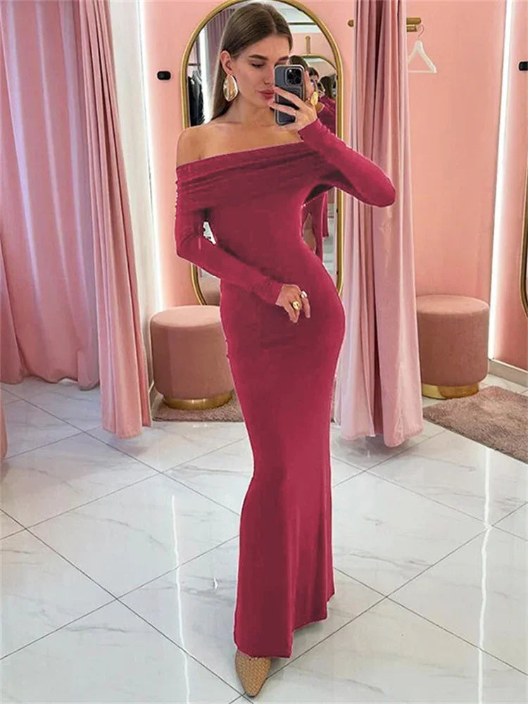 Aiertu  -  Backless Fashion High Waist Maxi Dress For Women Patchwork Solid Elegant Streetwear Pleated Women's Sexy Long Dress 2026 Aiertu