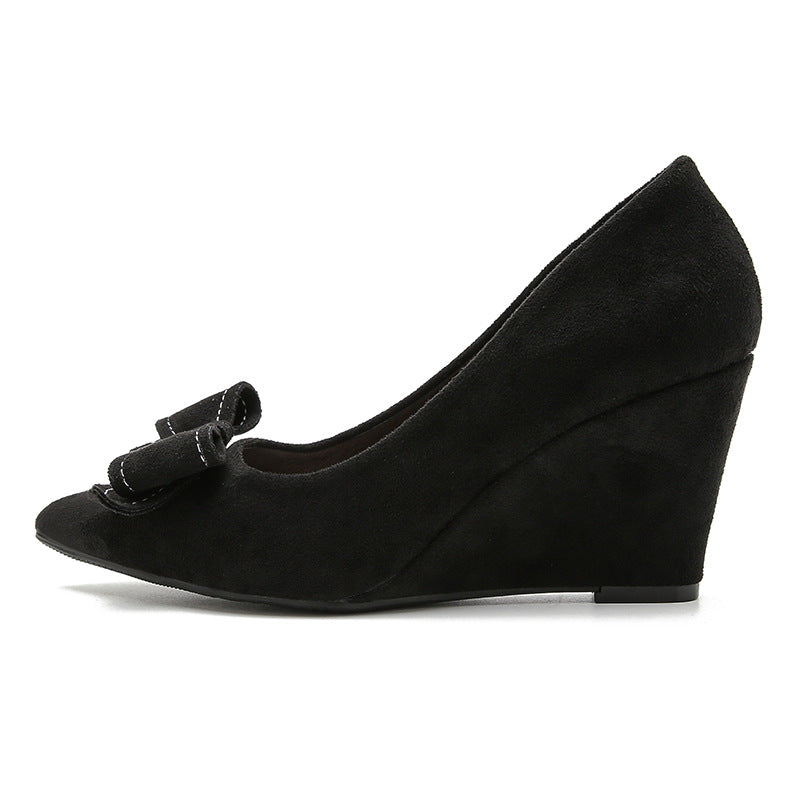 Aiertu  -  Shoes Woman Bow-Knot Female Footwear Modis Pointed Toe Clogs Platform Shallow Mouth New Butterfly Dress Cute Creepers Big Aiertu