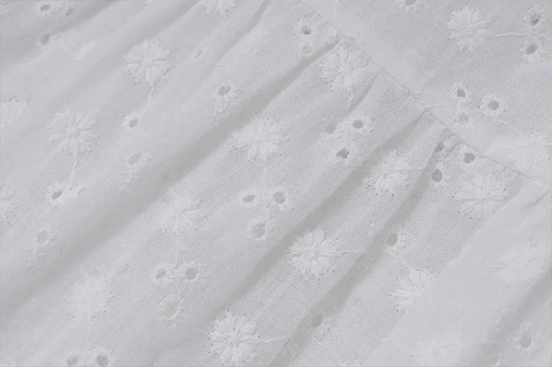 Aiertu  -  Summer New White Lace Patchwork Maxi Dress for Women Sexy Square Collar Sleeveless Holidays Party Dressers Club Outfits 2025 Aiertu