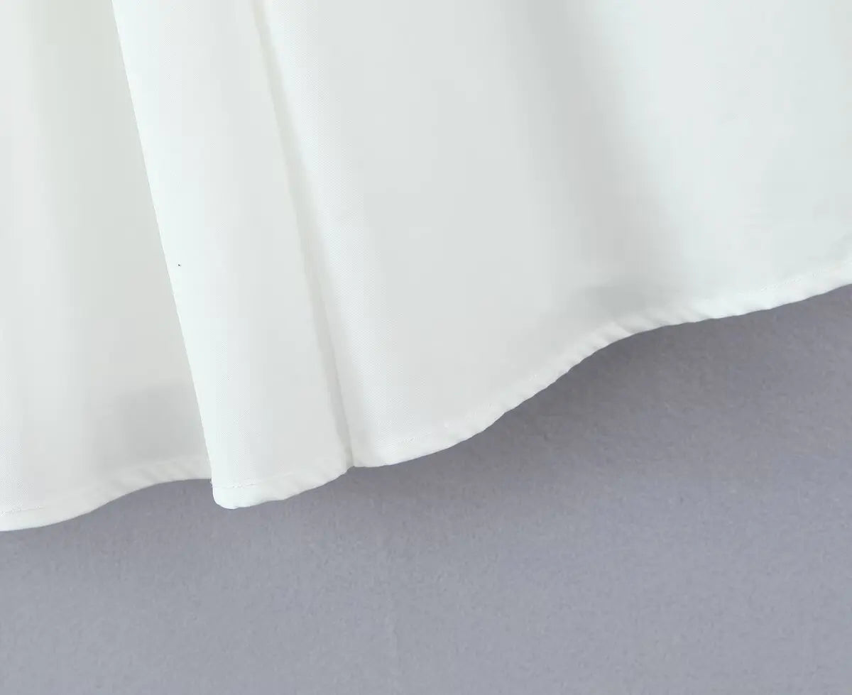 Aiertu  -  Women Corset Style Sling  Summer Dresses 2026 Lace Up Bandage Back A-line Midi Dress White Elegant Party Robe Aiertu
