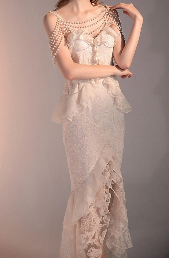 Aiertu  Baroque Pearl Royalcore Statement Dress Aiertu