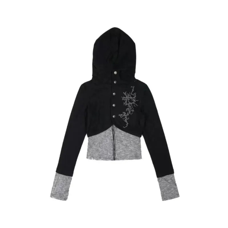 Aiertu  -  Heavy Autumn Winter Japan Harajuku Clothing Y2k Aesthetic Punk Knitted Hoodies American Vintage Long Sleeve Streetwear Clothes Aiertu