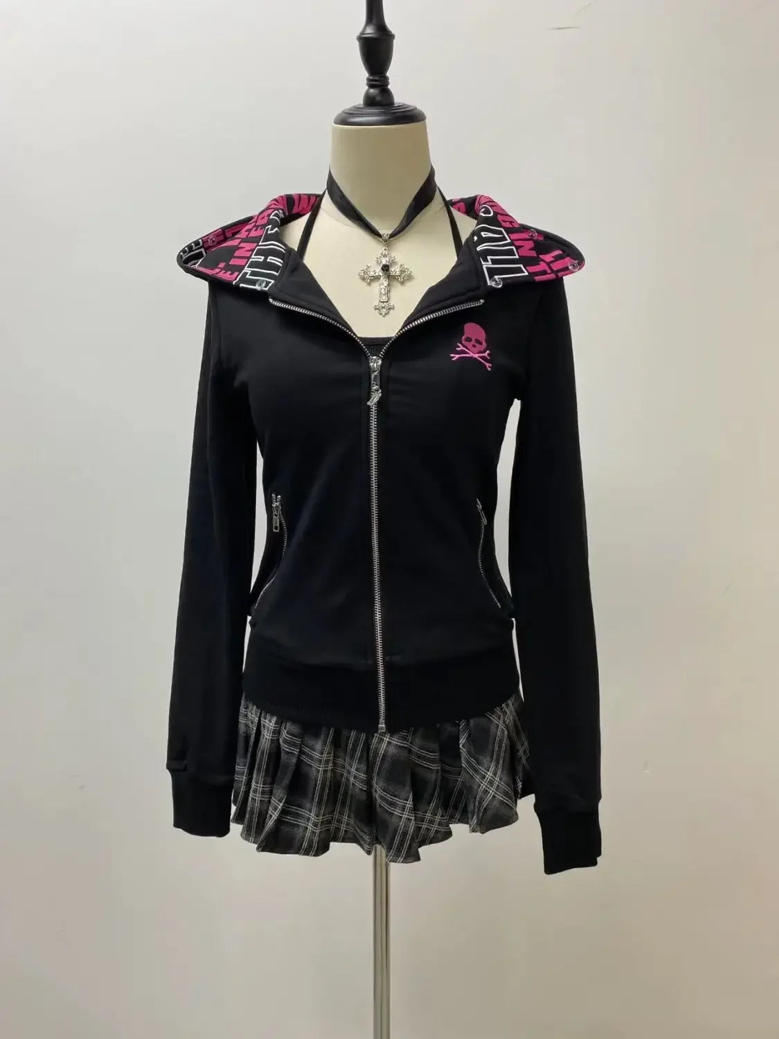 Aiertu  -  Y2K Harajuku Oversized Pattern Print Fashion Design Gothic Sports Hoodie Casual Loose Thick Jacket Harajuku Jacket Aiertu