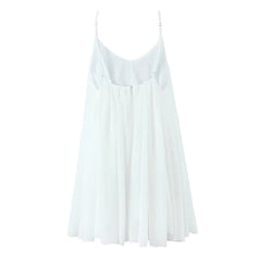 Aiertu  -  Sexy Backless White Sling Short Dress Women V Neck Sleeveless A-line Loose Summer Dresses Holiday Beach Robe Fairy Vestidos Aiertu