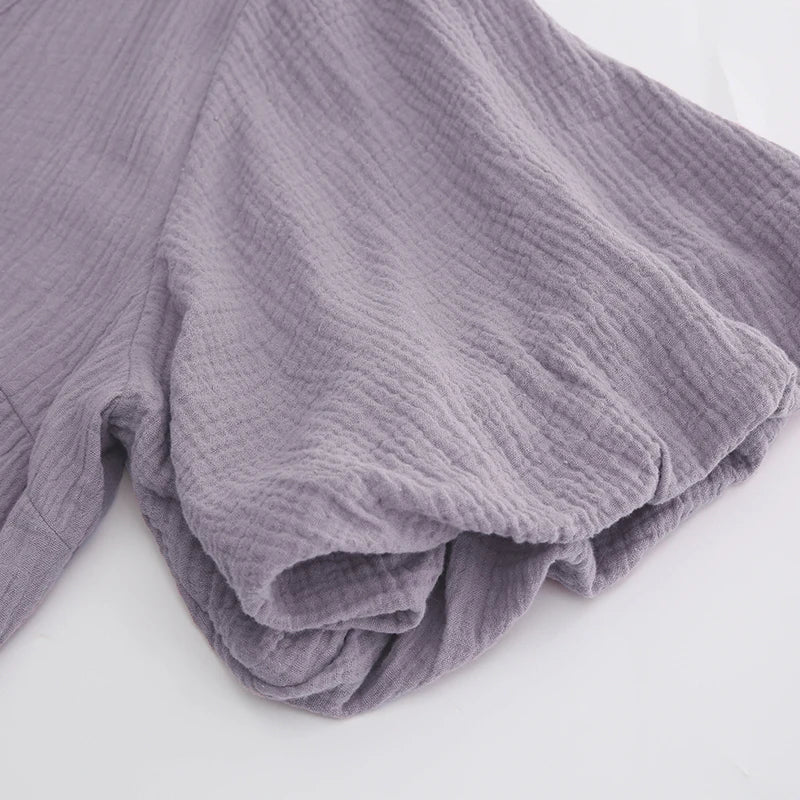 Aiertu  -   Gauze Long Dress For Women Sexy V-Neck Sweet Puff Sleeve Bandage Chic Elegant Party Beach Sundress Aiertu