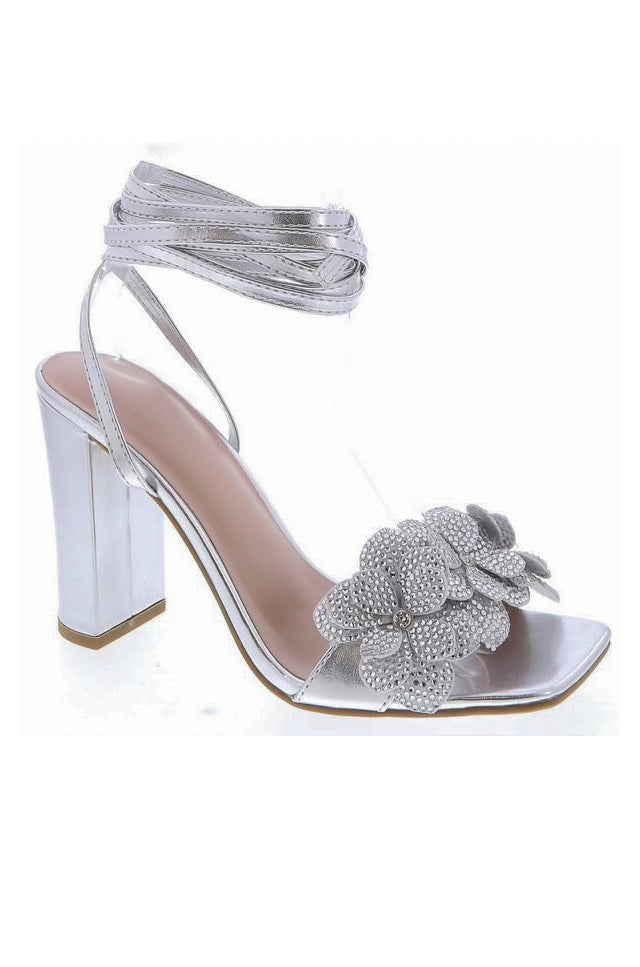 Aiertu  Embellished Rhinestones Single Sole Heels Aiertu