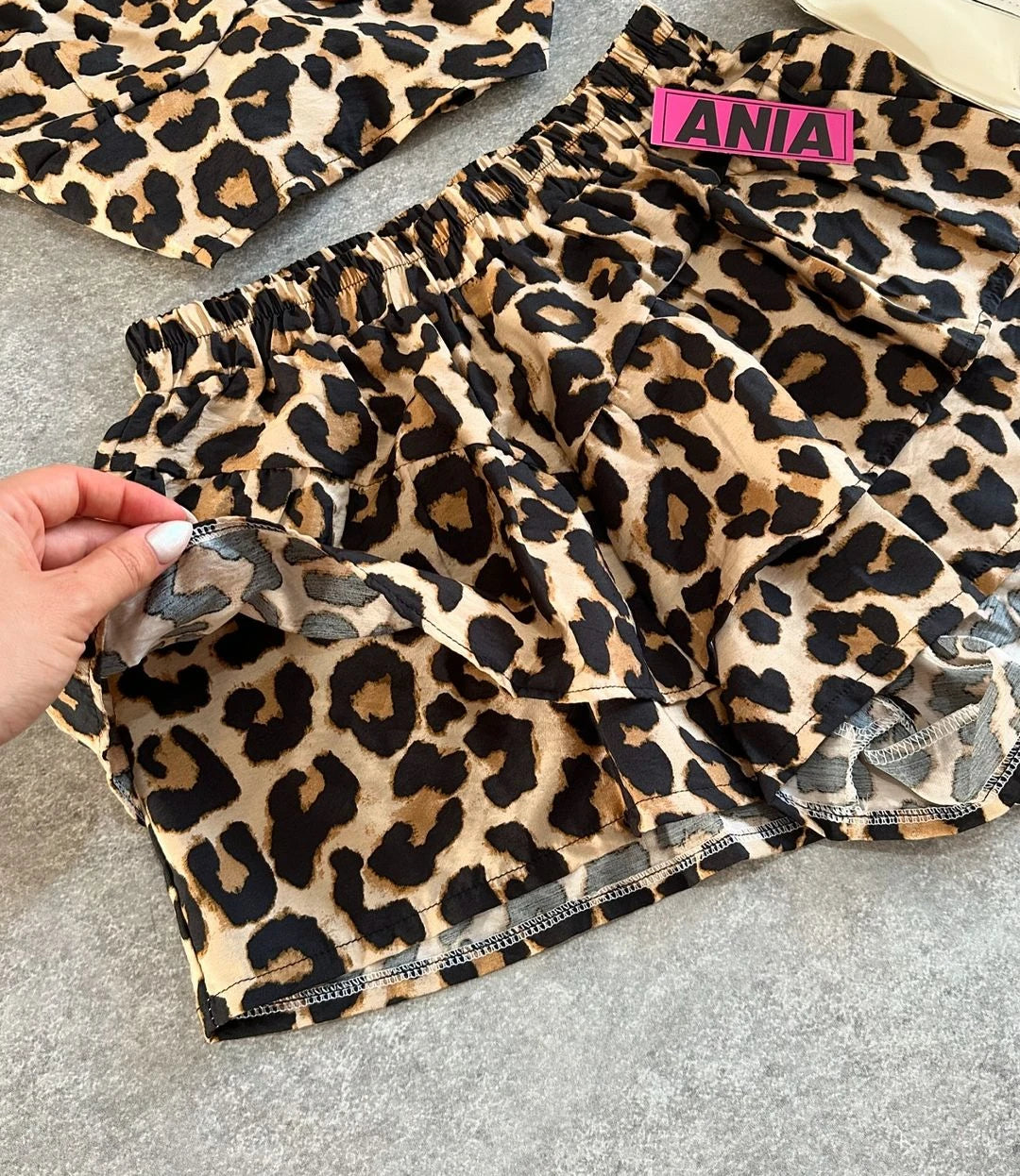 Aiertu  -  New Goth Harajuku Leopard Print Two Piece Sets Womens Outfits Sexy Fashion Y2k Skirt Sets Shorts Halter Crop Tops Streetwear Aiertu