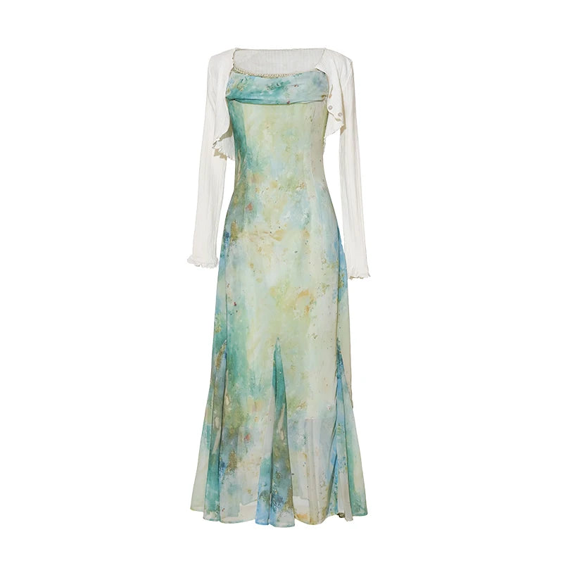 Aiertu  Sea Siren Ethereal Essence Style Dress Aiertu