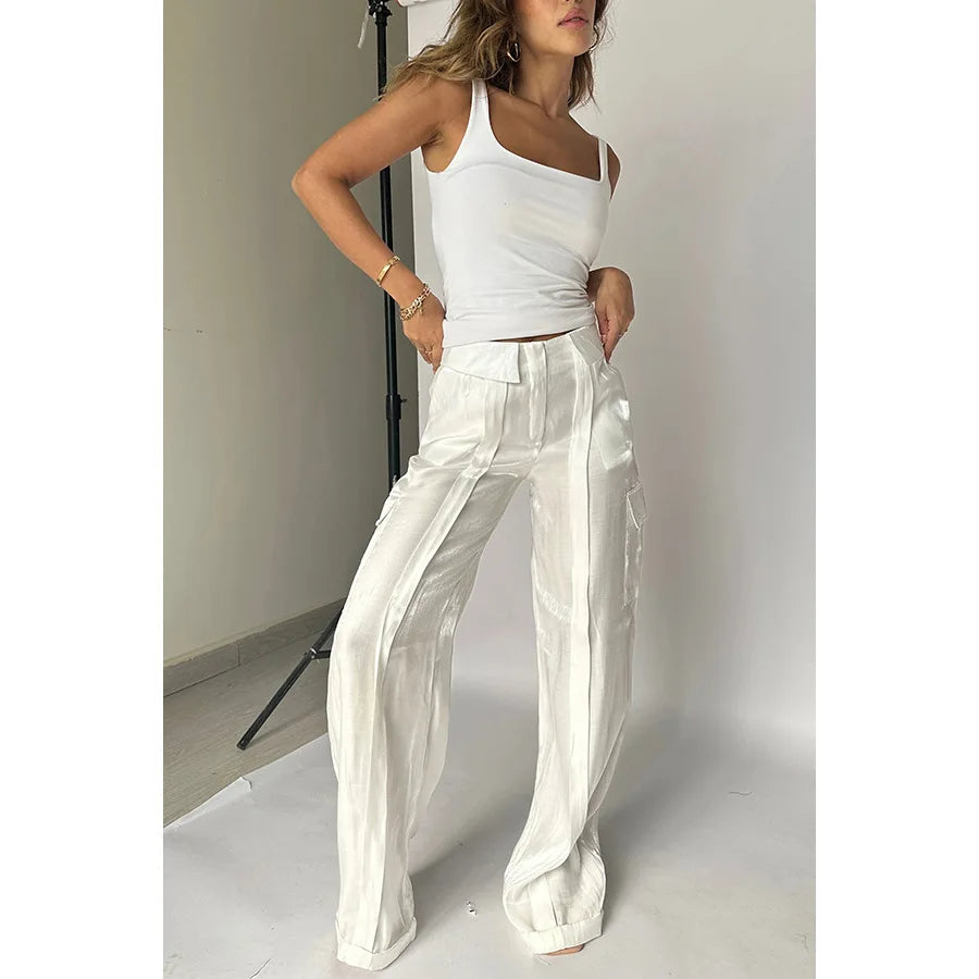 Aiertu  -  Women Baggy Pants Streetwear y2k Low Rise Cargo Pants 2026 Fashion Night Club Party Holiday Long Trousers Korean Style Aiertu