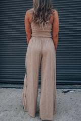 Aiertu  -  Casual Simplicity Solid Solid Color Strapless Sleeveless Two Pieces Aiertu