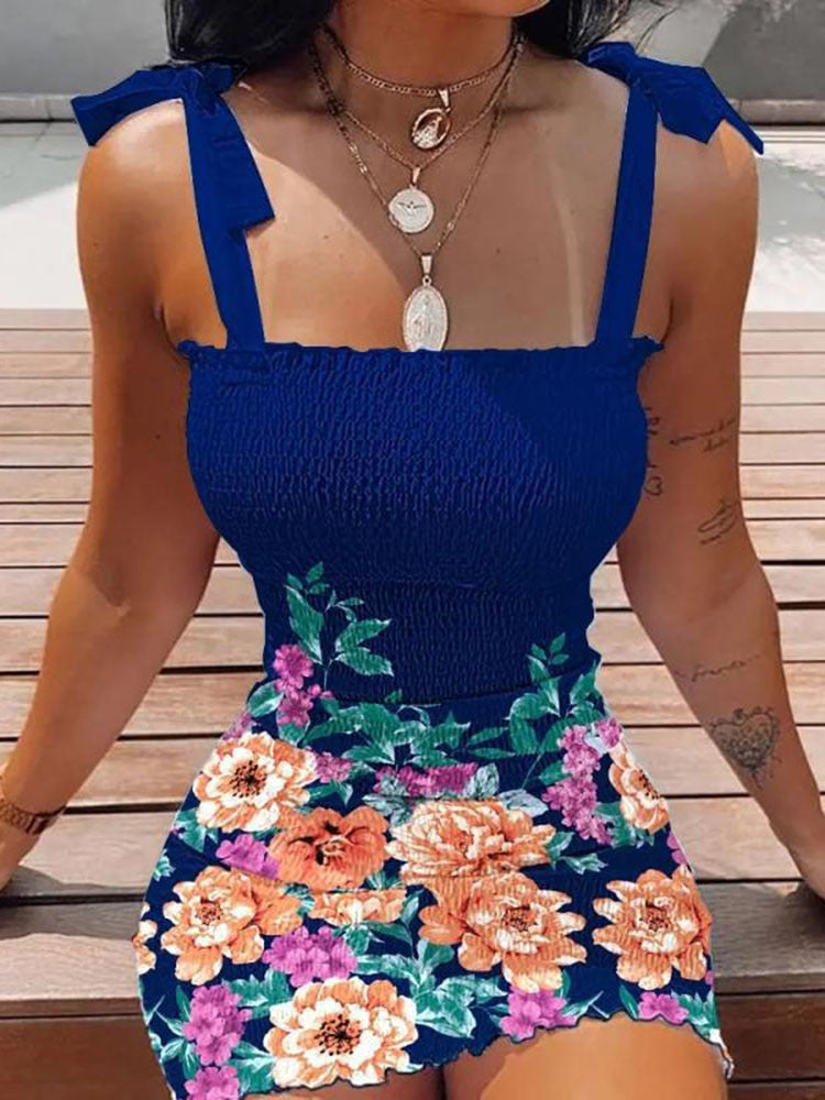 Aiertu Sexy Women's Bodycon Dress 2025  New Summer Fashion White Sling Strapless Folds Mini Slim Pencil Print Tank Dresses For Women Aiertu