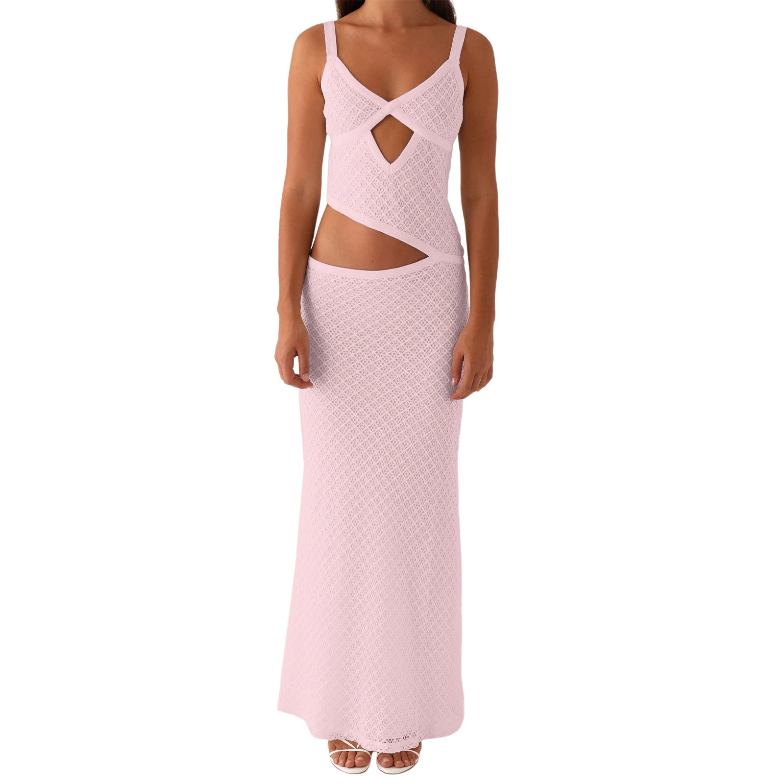 Aiertu  -  Elegant Women s Sleeveless Spaghetti Strap Bodycon Dress with Chic Hollow Out Design and  Fit Silhouette Aiertu