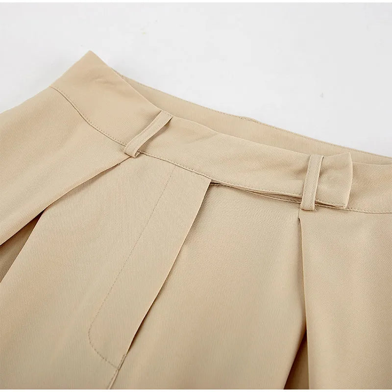Aiertu  -  Casual Khaki Pleated Wide Legs Pants Women Chic High Waist Baggy Trousers Female 2026 Spring Summer New Fashion Office Pant Aiertu