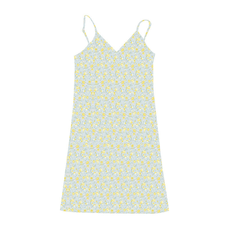Aiertu - V Neck Floral Slip Mini Dress Aiertu