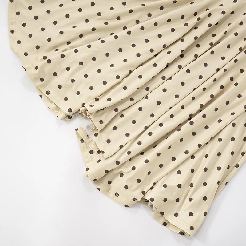 Aiertu  -  Polka Dot Print Two Piece Set Sleeveless Top and Long Skirt Elegant Fashion Matching Sets Woman Summer Outfit P85-DZ42 Aiertu