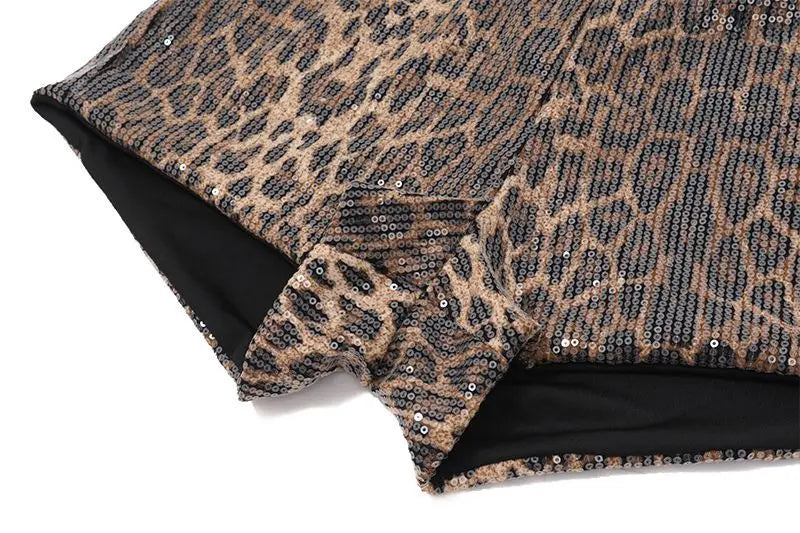 Aiertu  -  Spring Club Hotsweet Casual Style High Waist Leopard Shorts Women's High Steet Slim Fit Vintage Grunge Retro Shorts Aiertu
