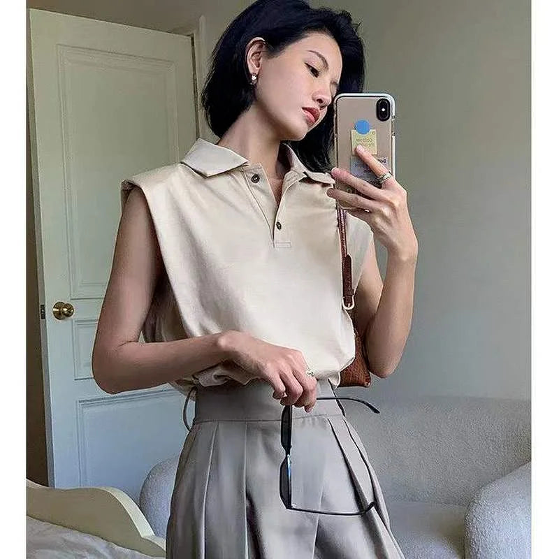 Aiertu  -  Khaki Wide Leg Women's Pantsuit Baggy Classic Pants Vintage Palazzo Office Elegant Casual Trouser Female Work Wear Chic Aiertu