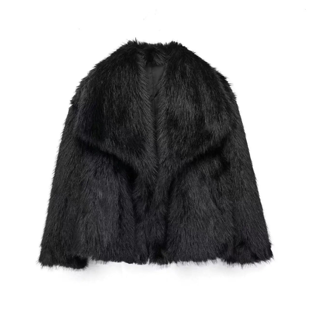 Aiertu  -  Elegant Faux Fur Cardigan Coats Women Winter Long Sleeve Loose Luxury Coats Female Chic Solid Streetwear All-match Outcoat Aiertu