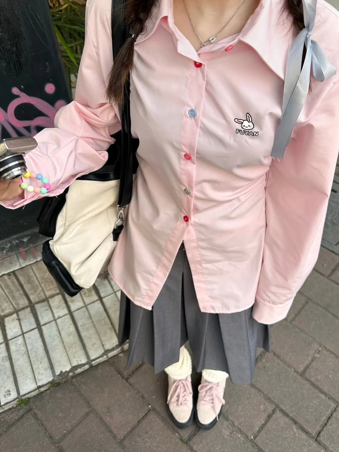 Aiertu  -  Shirt With Pink Button Waist For Women, Spring And Summer New Ins Trendy American Design Niche Hot Girl Pure Desire Top Aiertu