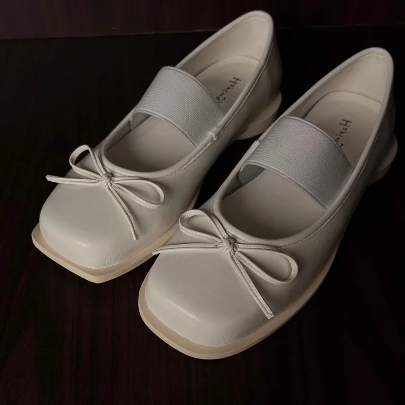 Aiertu  -  Designer Spring Women Mary Jane Shoes Fashion Square Toe Ladies Comfort Soft Sole Flats Women's Comfort Ballerinas Shoes Aiertu